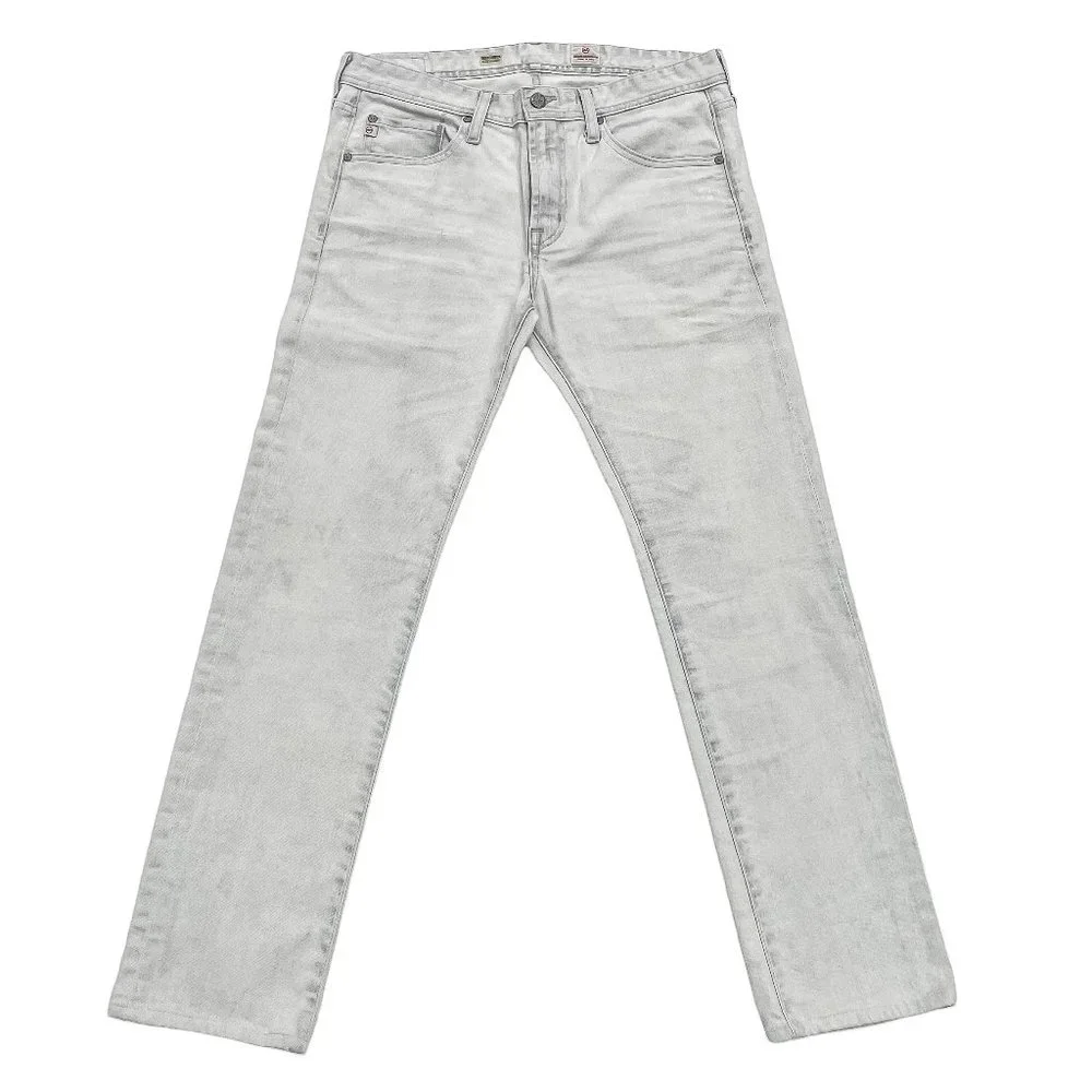 AG Adriano Goldschmied Matchbox Slim Straight Jeans - White Washed | 32 - Picture 1 of 11